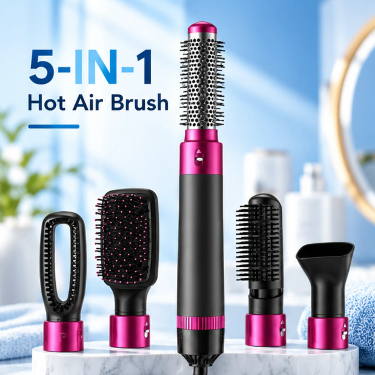 5-in-1 Hot Air Brush Styler UAE | 1000W, COD