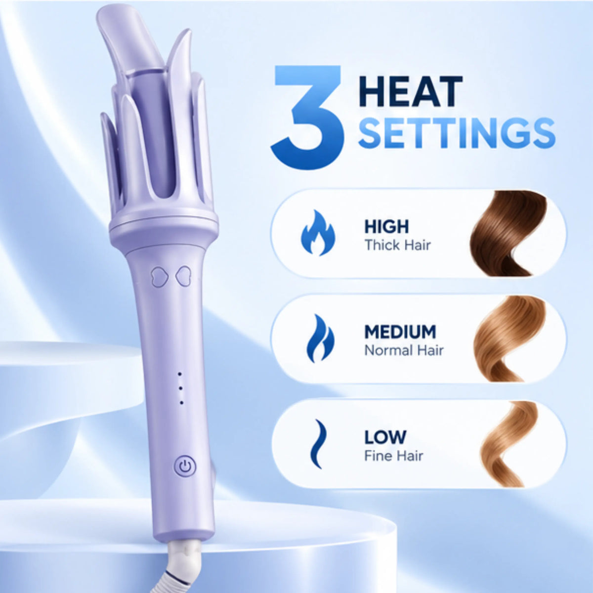 Automatic Hair Curler – 360° Rotation, Auto Shut-Off