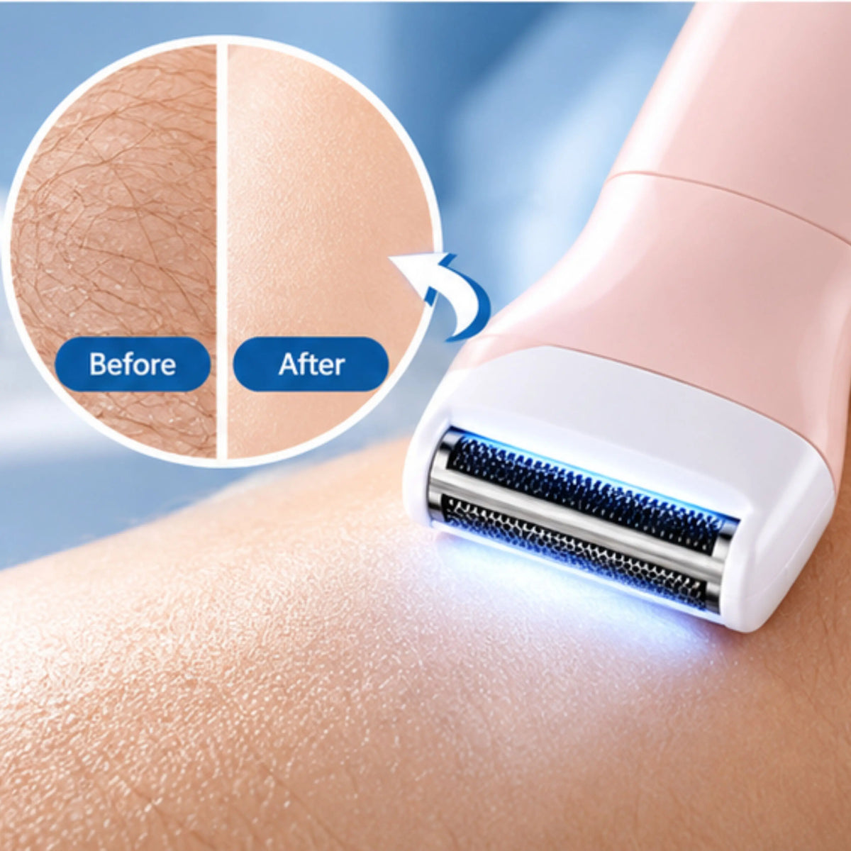 Cordless Electric Leg Shaver with LED Light – Rechargeable