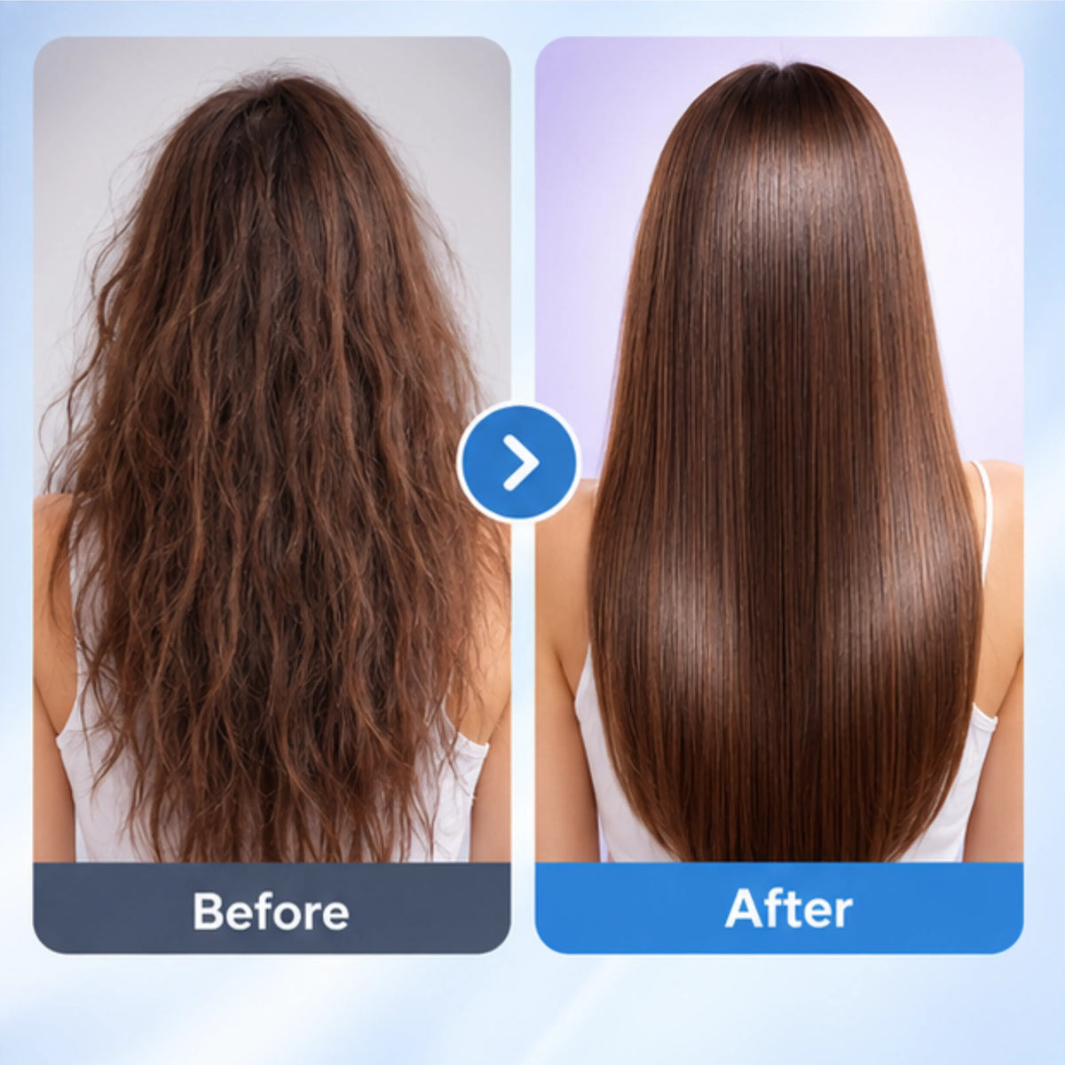 Cordless Hair Straightener Brush – 2600mAh