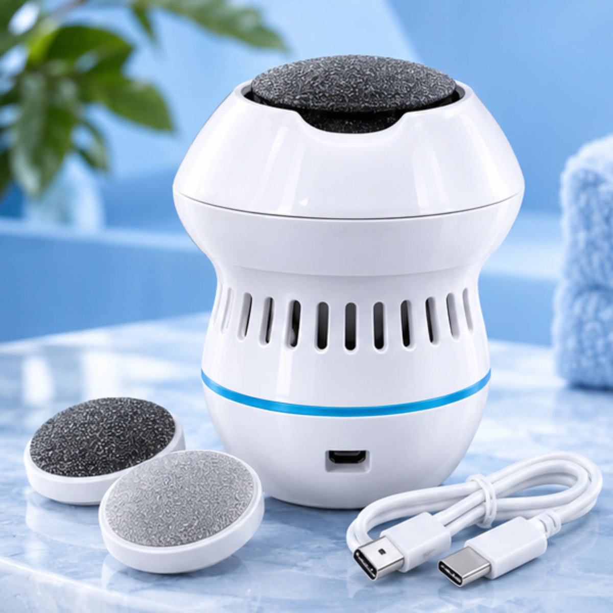 Electric Callus Remover – 2 Speeds, LED Indicator, USB 5V