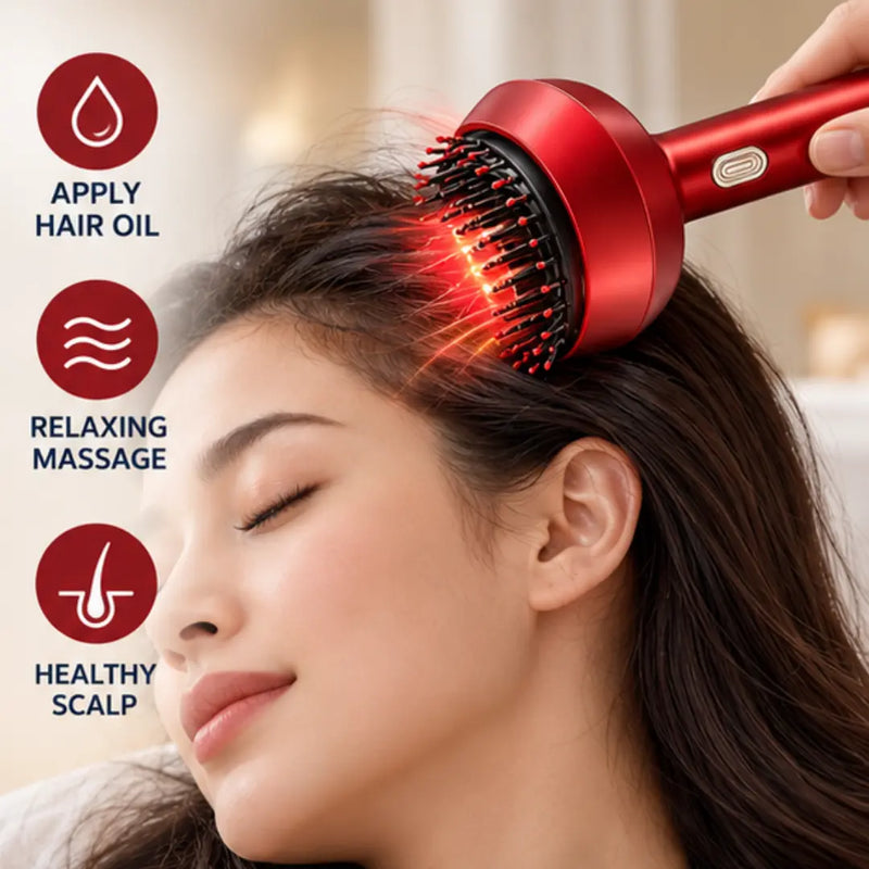 Scalp Massage Brush with Oil Applicator – 3 Modes