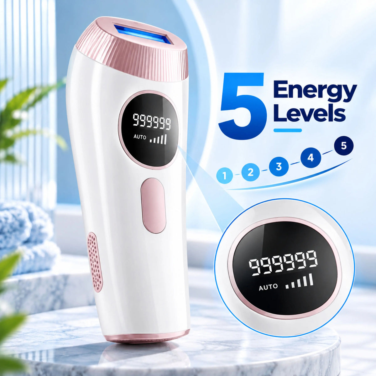 IPL Hair Removal Device with LCD Screen – 5 Energy Levels