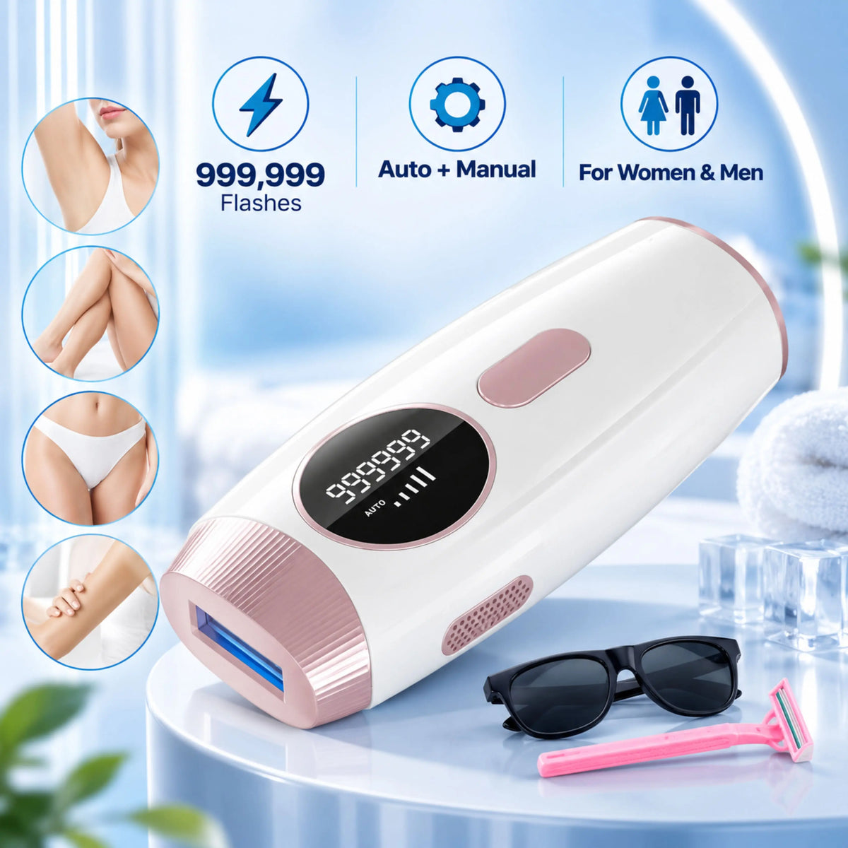 IPL Hair Removal Device with LCD Screen – 5 Energy Levels