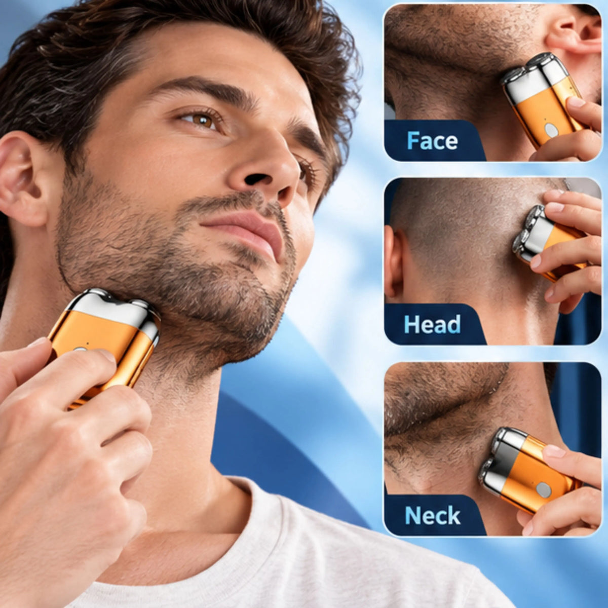 Mini Dual-Head Electric Shaver for Men – USB Rechargeable