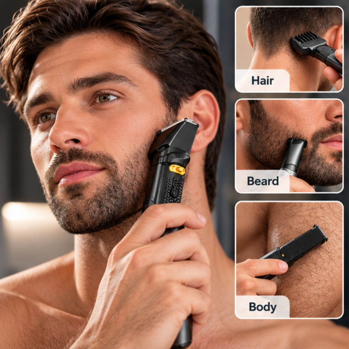 Multifunctional Haircut & Beard Trimmer Tool with 5 Attachments