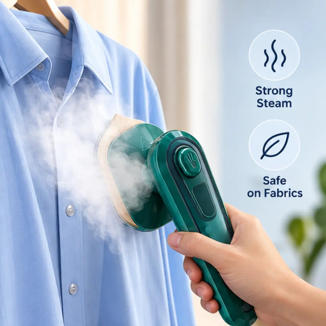Portable Mini Travel Iron with Water Spray – Dry & Wet Use