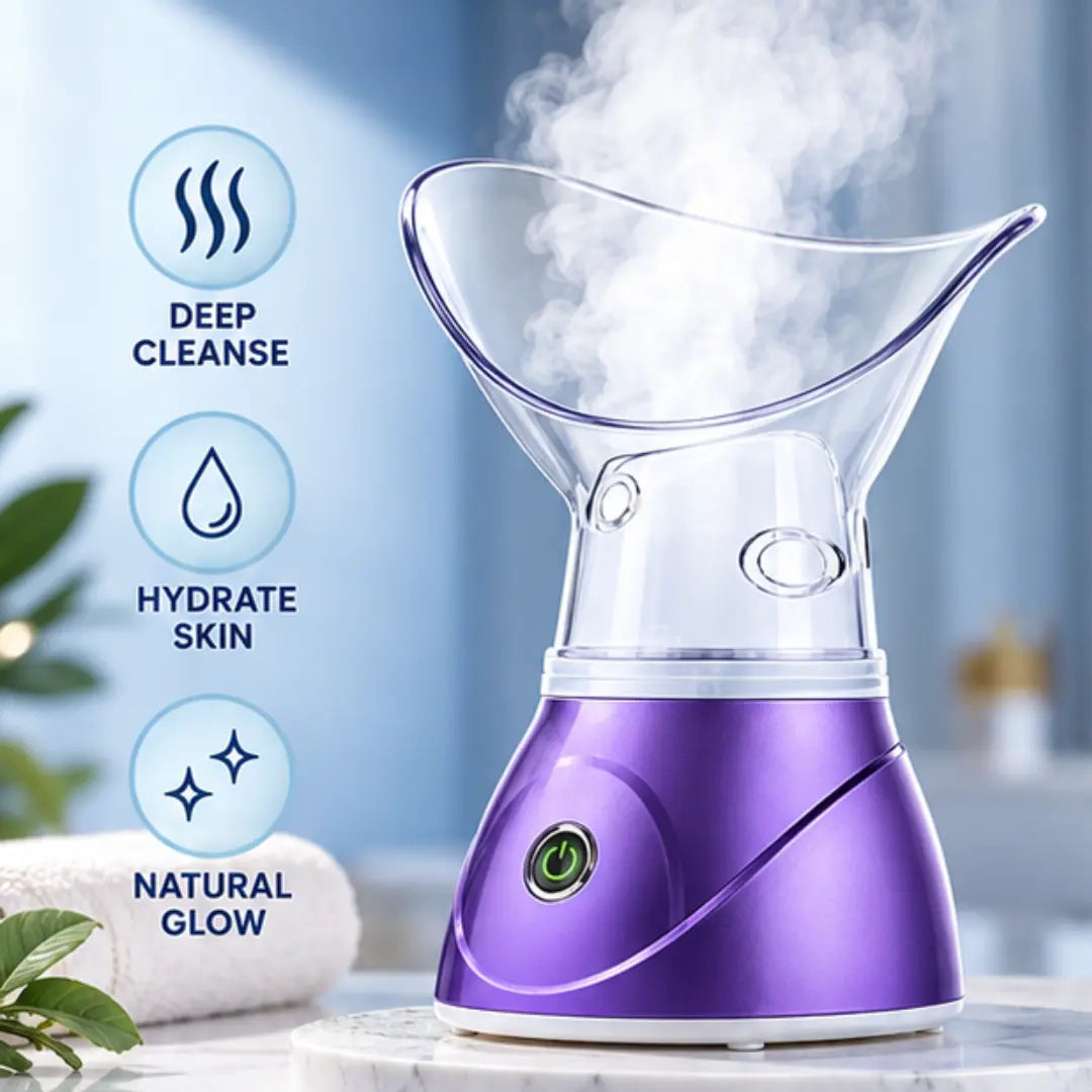 Nano Facial Steamer – 60ml Tank, Warm Mist, Portable