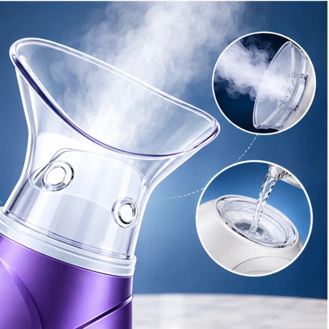 Nano Facial Steamer – 60ml Tank, Warm Mist, Portable