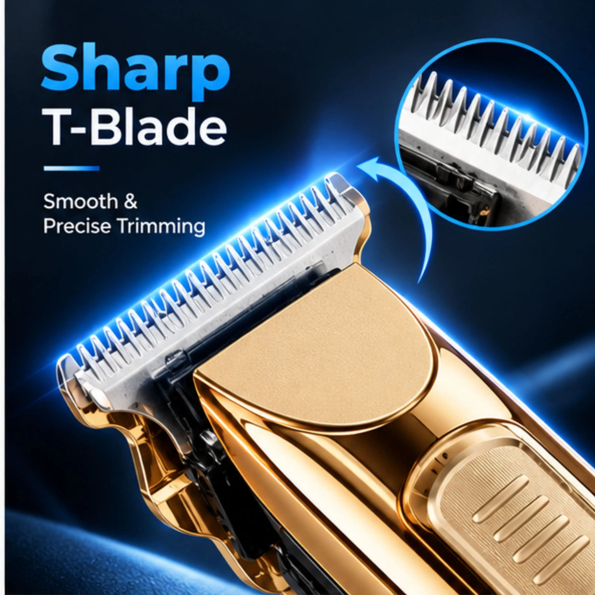 Rechargeable Hair Clipper & Beard Trimmer with 3 Guide Combs