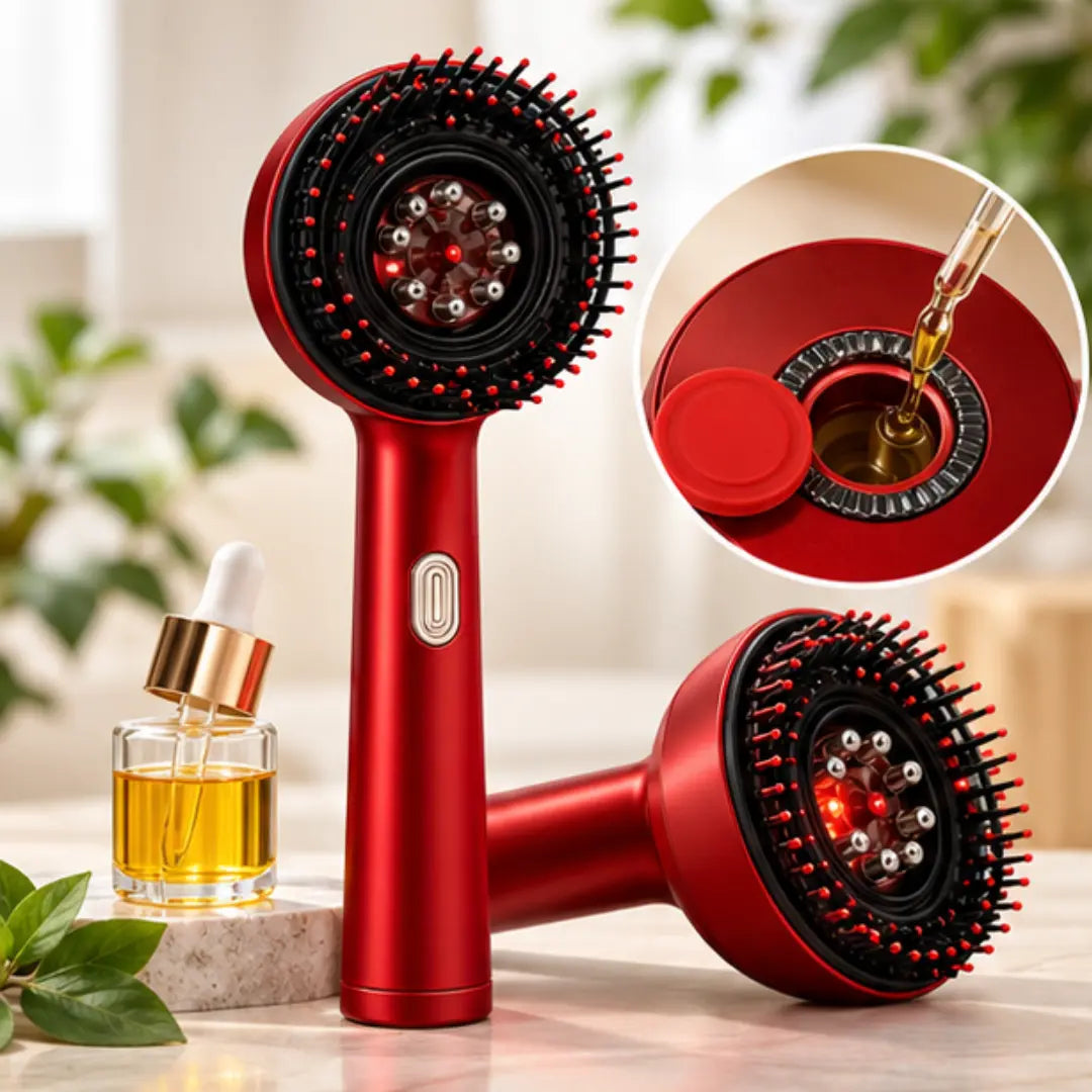 Scalp Massage Brush with Oil Applicator – 3 Modes