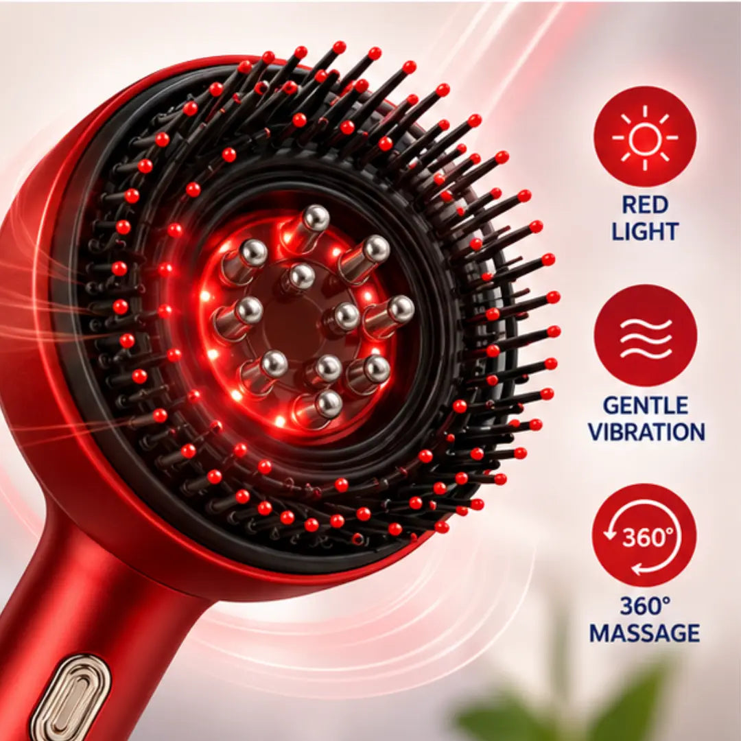 Scalp Massage Brush with Oil Applicator – 3 Modes