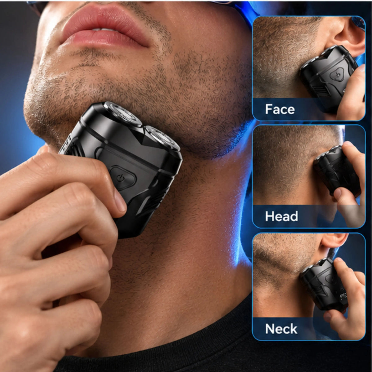 Waterproof Rechargeable Portable Shaver with Display