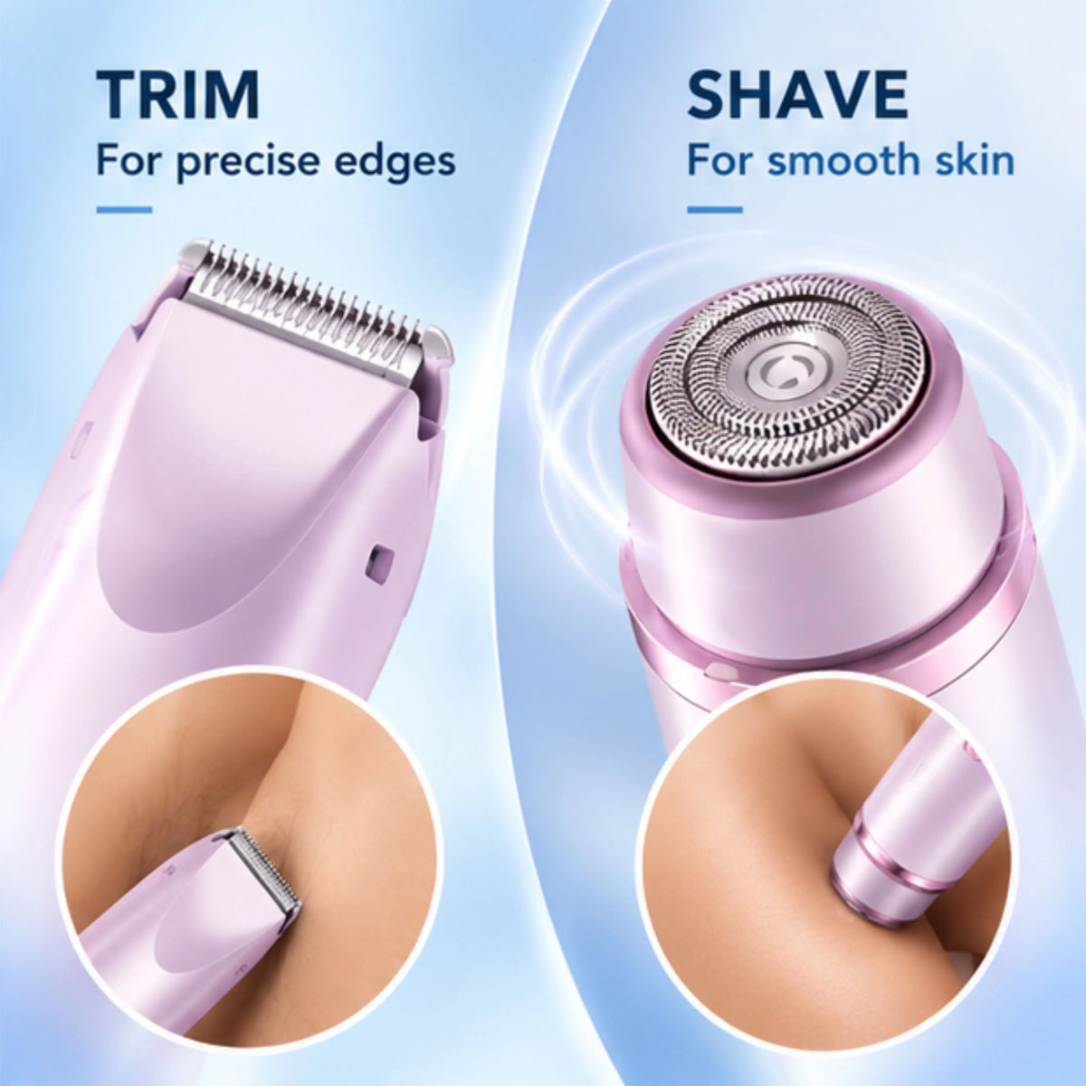 Women's 2-in-1 Electric Shaver & Trimmer – Rechargeable