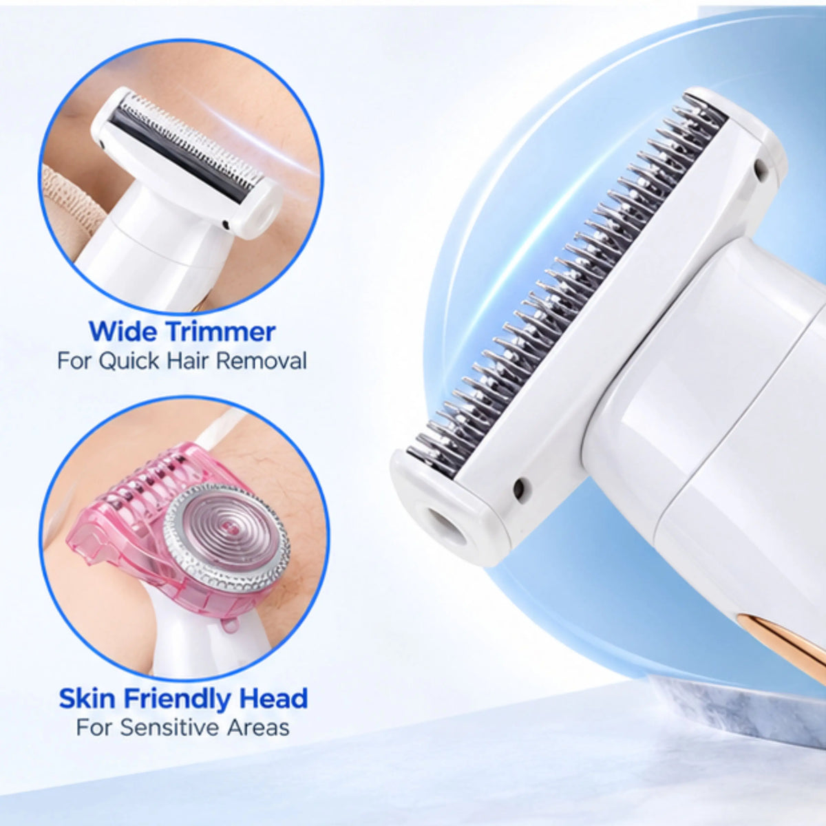 Women's Eyebrow & Leg Hair Trimmer – Portable, Adjustable